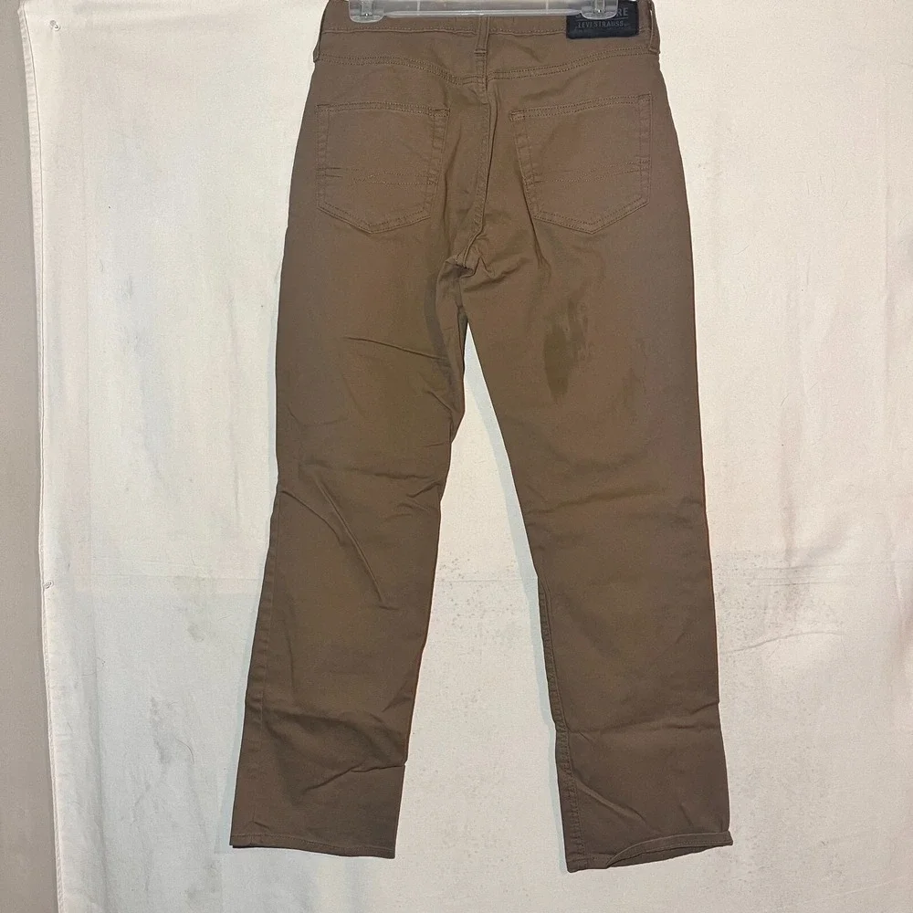 Signature By Levi Strauss Straight Jeans 28x30 Brown Denim Cotton Stretch A61